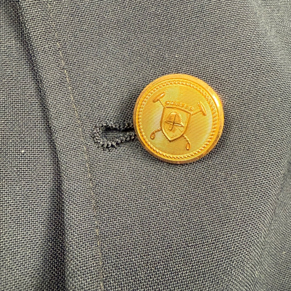 Polo University Club Ralph Lauren Blazer Mens Navy Blue Gold Button USA See Note - Picture 3 of 15
